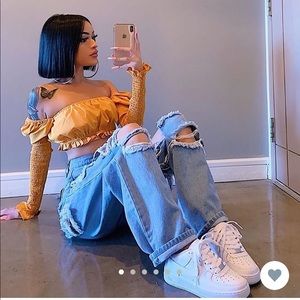 Cute Mustard Crop Top